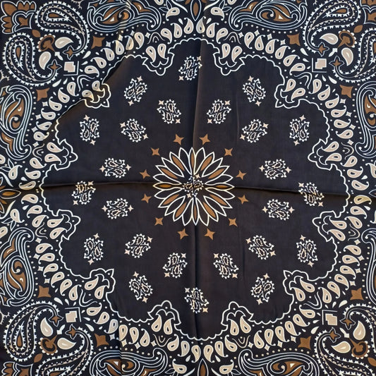 Black Paisley Square Scarf