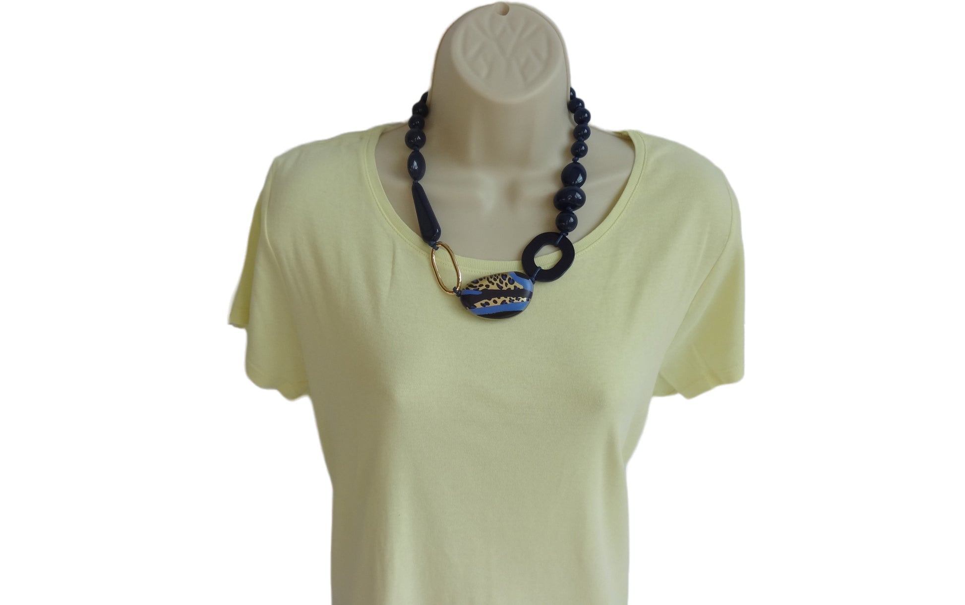 Funky Chunky Colourful Short Statement Necklace - funky-chunky-colourful-necklace-15-Necklaces