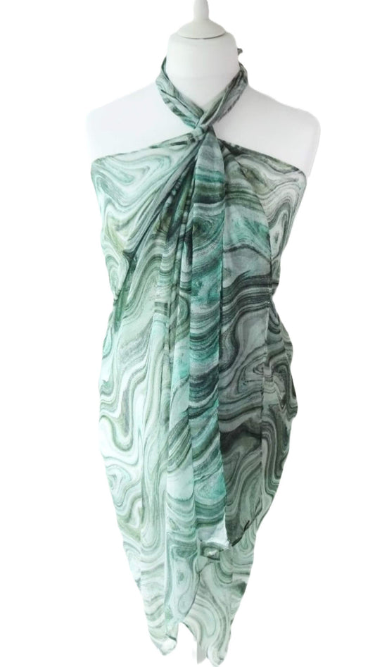 Vibrant Colourful Super Soft Lightweight Beach Cover-up - vibrant-colourful-super-soft-lightweight-sarong-beach-cover-up-holiday-dress-1-Cover-up