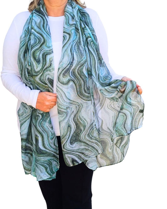 Soft and Flowy Marble Effect Scarf