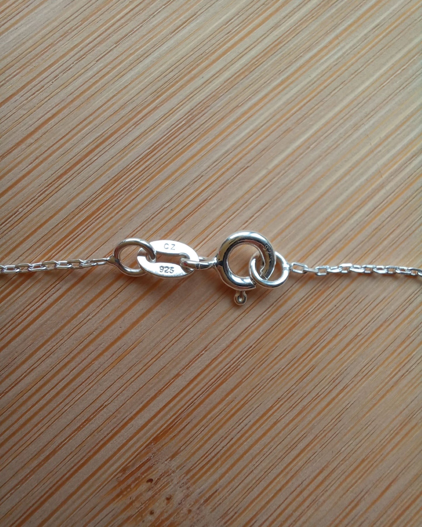 925 Sterling Silver Necklace with an Outline Looped Heart Pendant with Cubic Zirconia Stones - 925-sterling-silver-necklace-with-an-outline-looped-heart-pendant-with-cubic-zirconia-stones-Silver