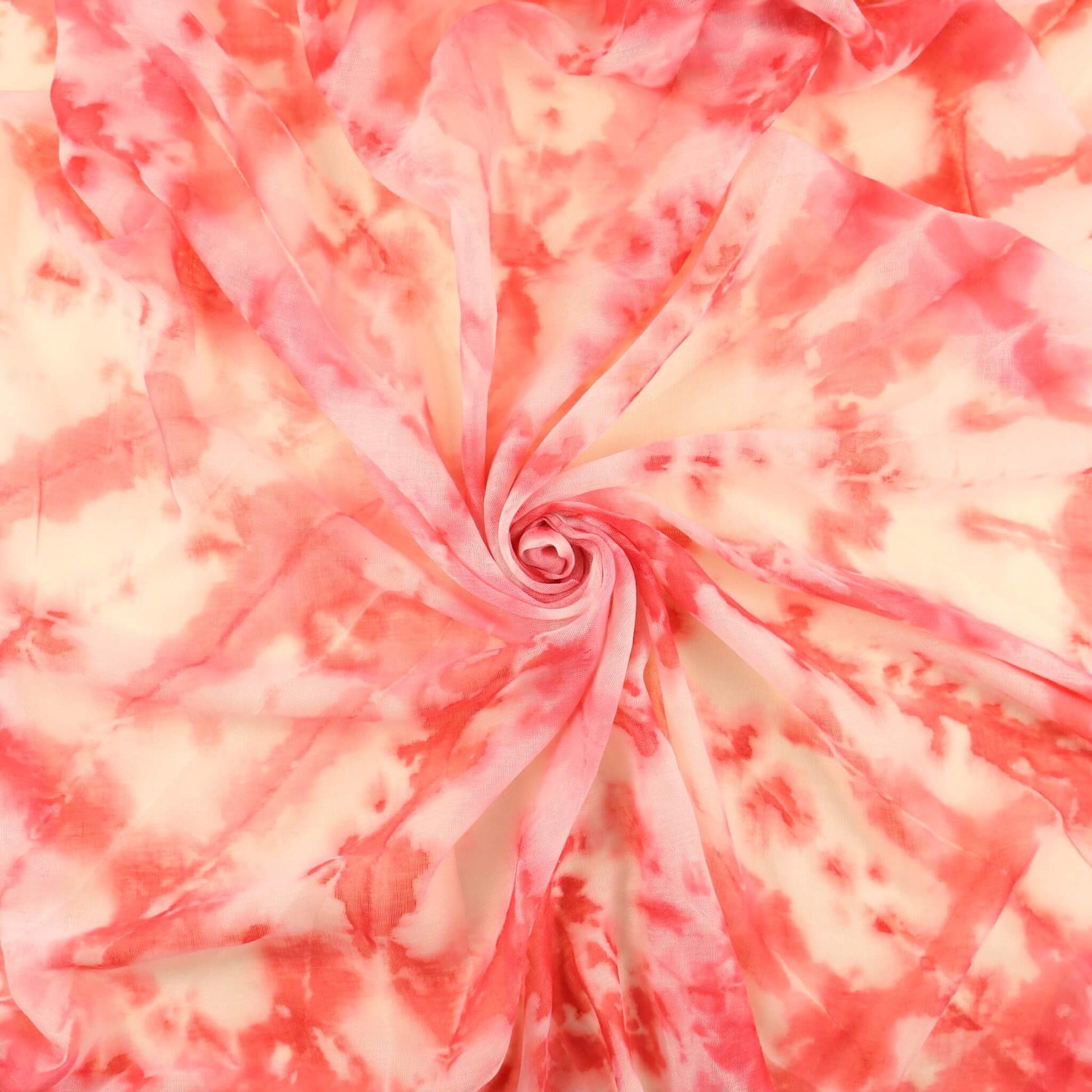 Swirl Tie Dye Print Frayed Scarf - copy-of-tie-dye-stripe-print-frayed-scarf-Scarf