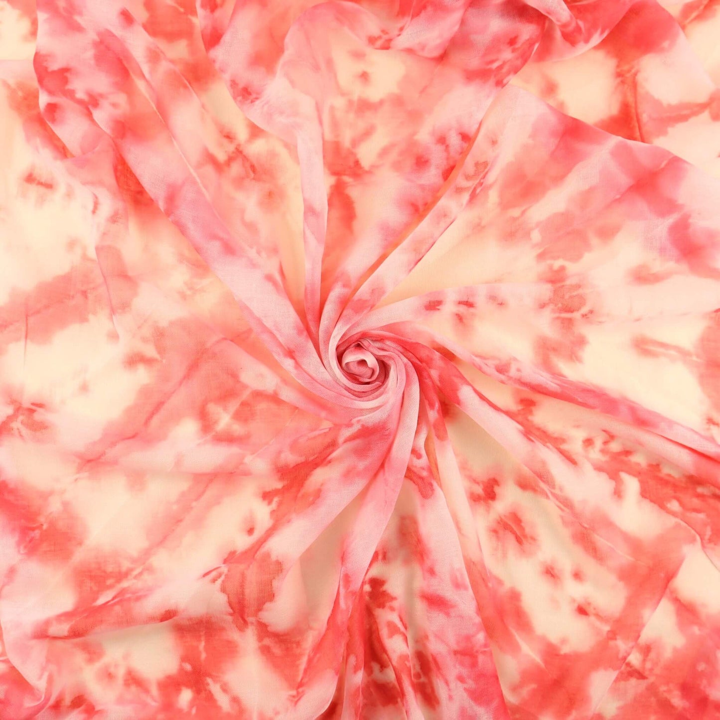 Swirl Tie Dye Print Frayed Scarf - copy-of-tie-dye-stripe-print-frayed-scarf-Scarf