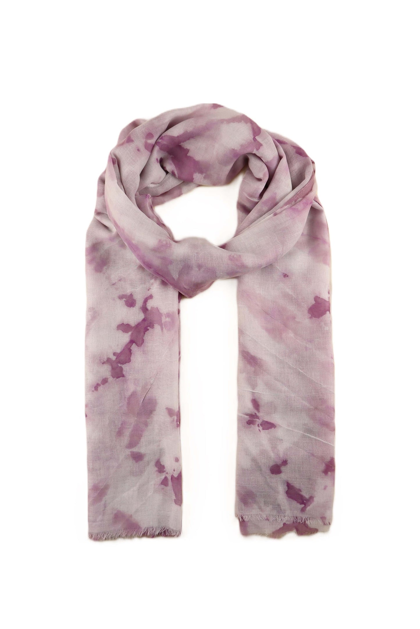 Swirl Tie Dye Print Frayed Scarf - copy-of-tie-dye-stripe-print-frayed-scarf-Scarf