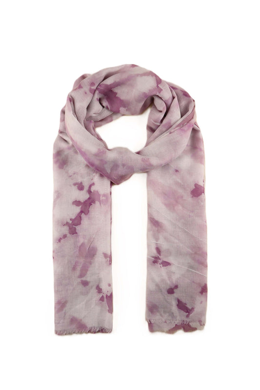 Swirl Tie Dye Print Frayed Scarf - copy-of-tie-dye-stripe-print-frayed-scarf-Scarf