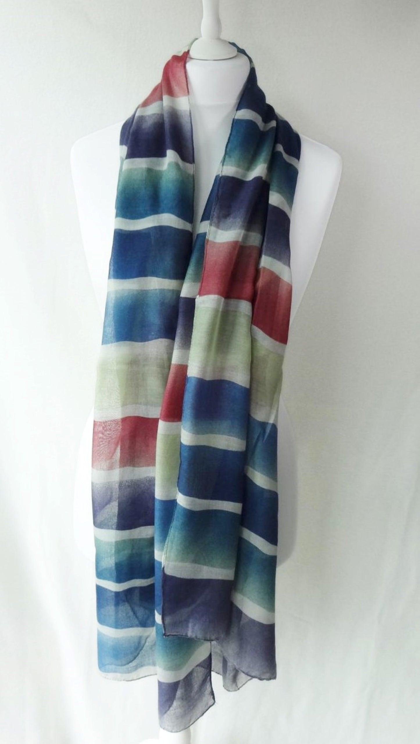 Rainbow Tie Dye Print Super Soft Lightweight Scarf|Wrap|Shawl - rainbow-tie-dye-print-super-soft-lightweight-scarf-wrap-shawl-Scarf