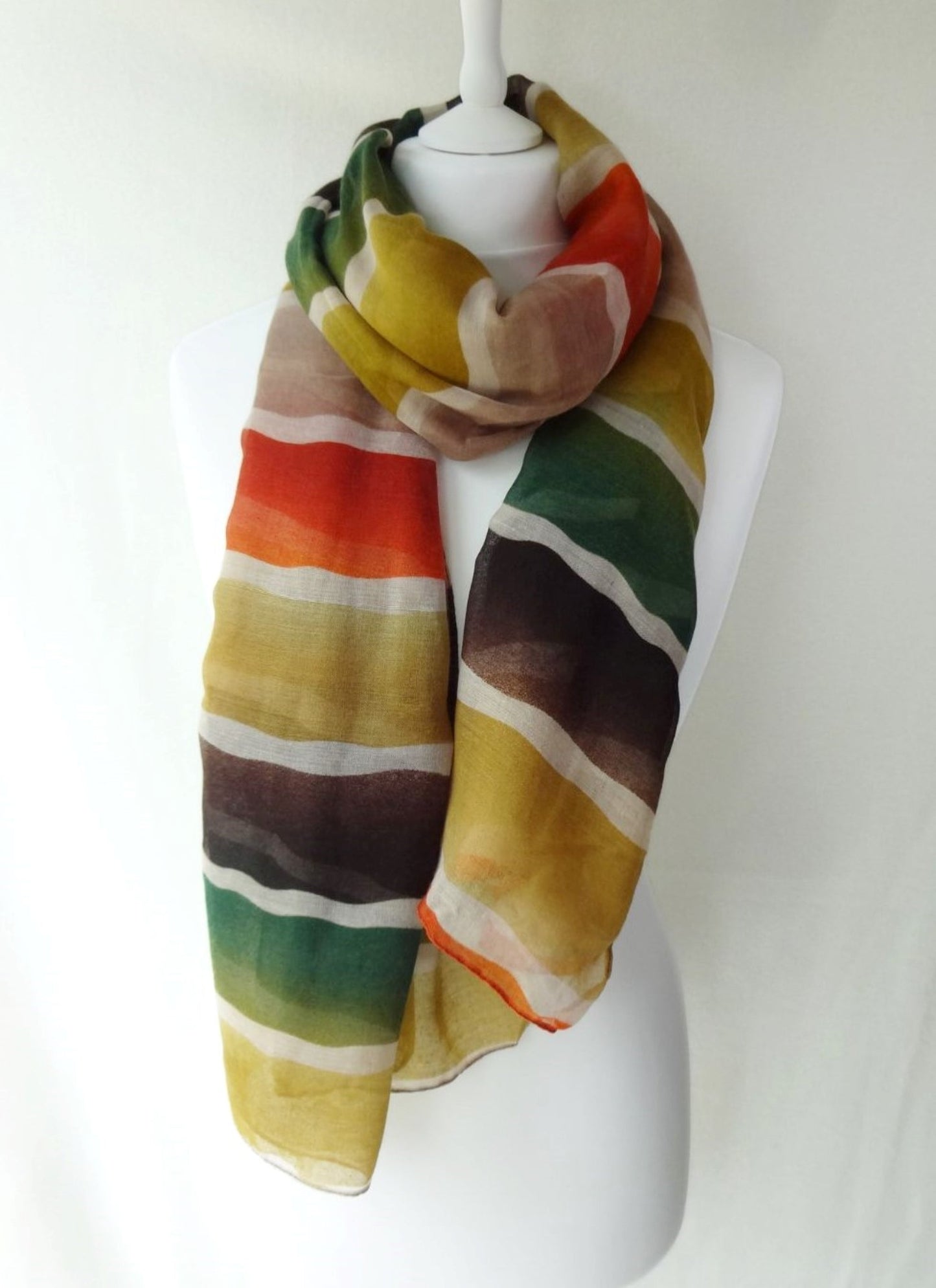 Rainbow Tie Dye Print Super Soft Lightweight Scarf|Wrap|Shawl - rainbow-tie-dye-print-super-soft-lightweight-scarf-wrap-shawl-Scarf