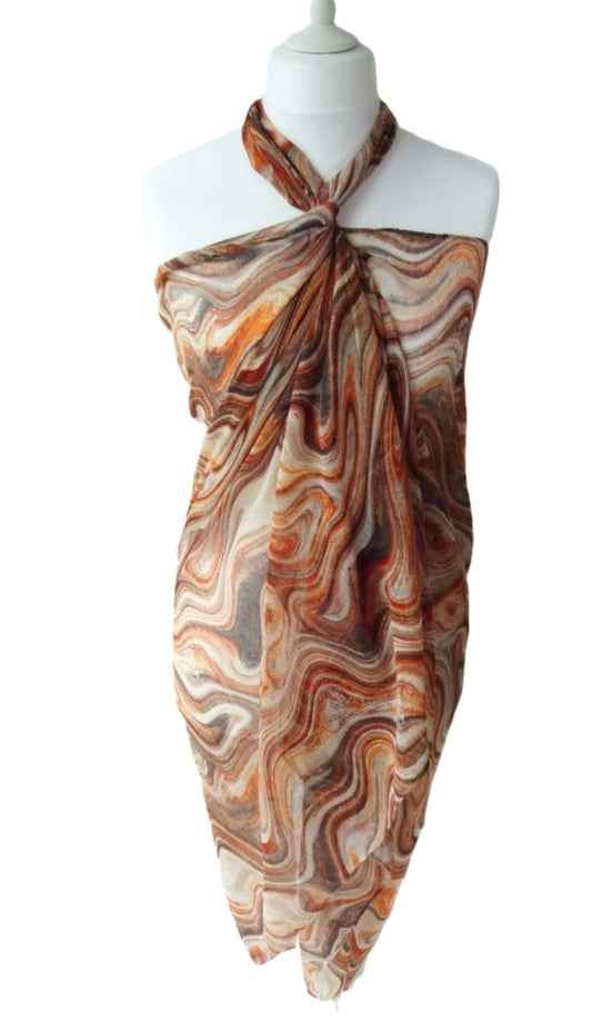 Vibrant Colourful Super Soft Lightweight Beach Cover-up - vibrant-colourful-super-soft-lightweight-sarong-beach-cover-up-holiday-dress-1-Cover-up