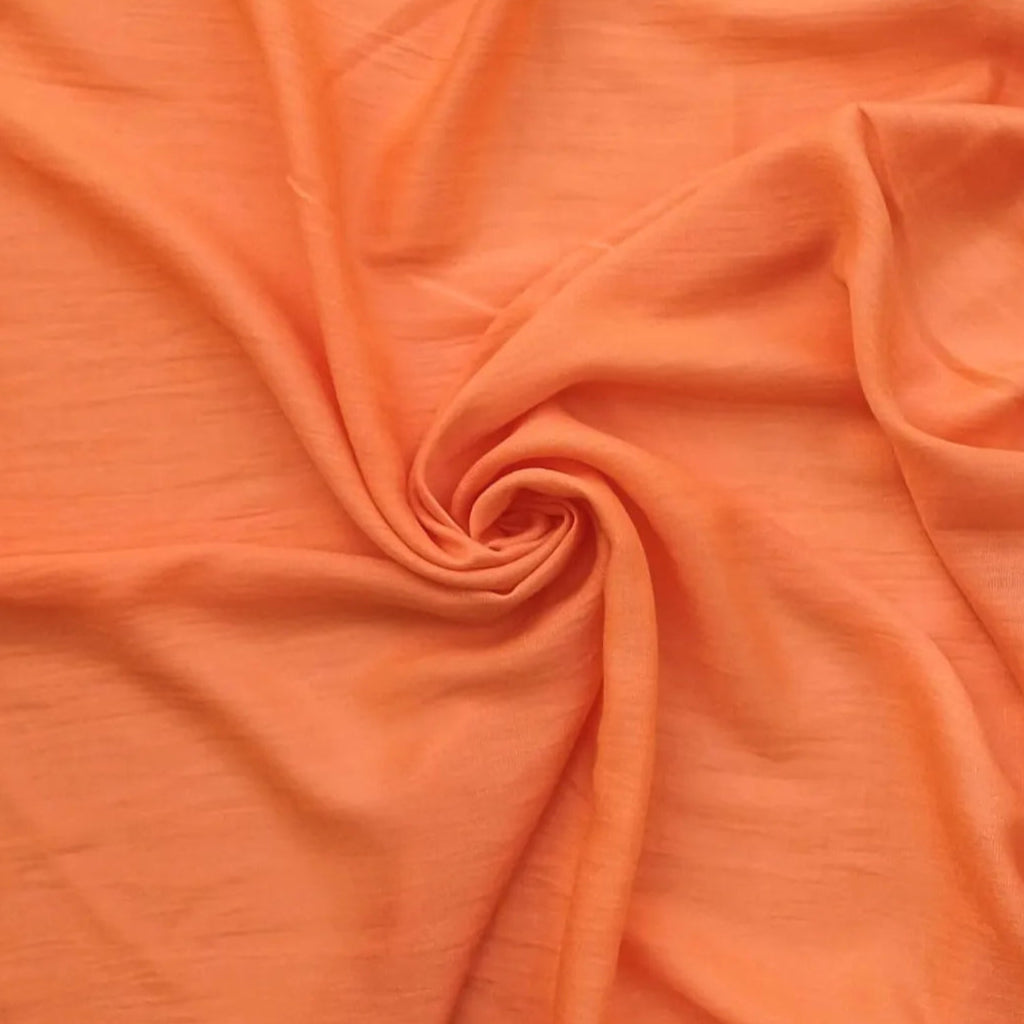 Orange pashmina wrap – swirl fabric detail, soft lightweight texture
