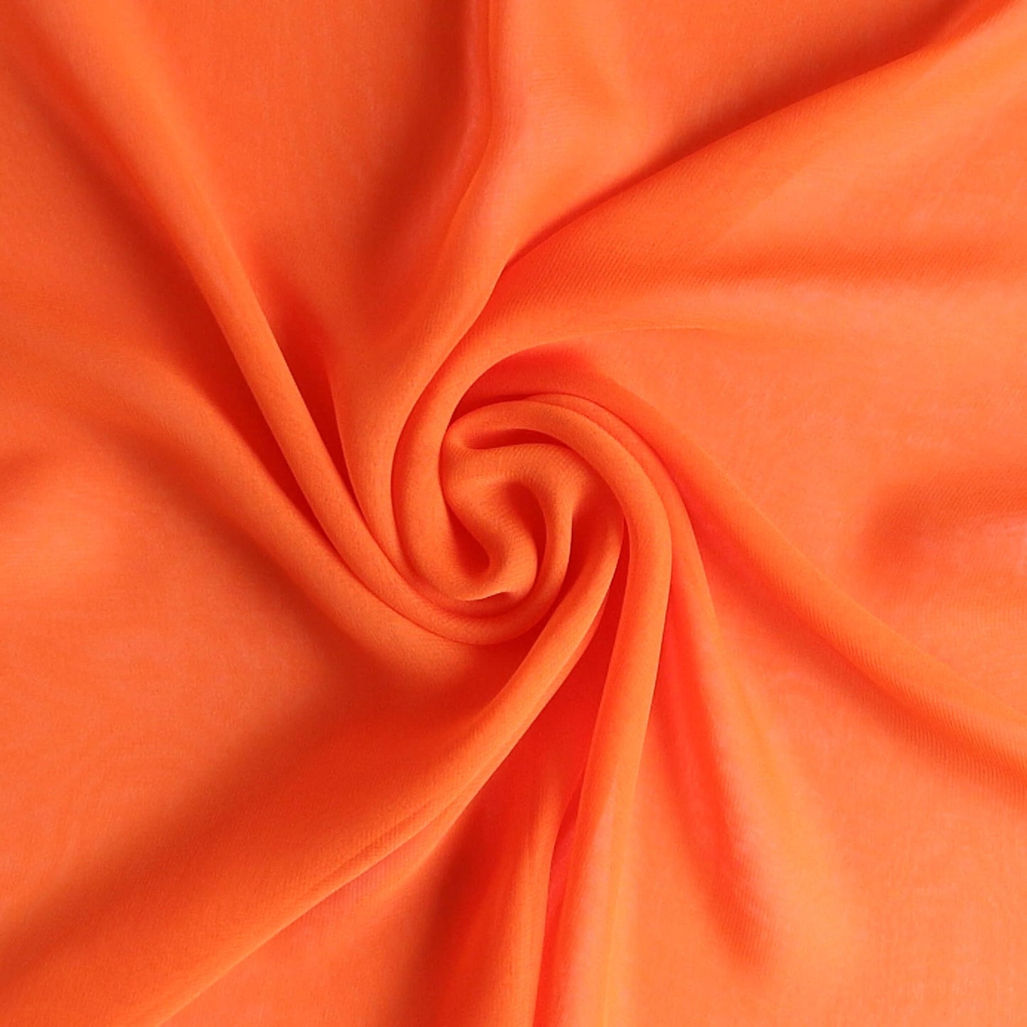 Orange chiffon scarf close-up – lightweight sheer fabric swirl texture, Aurora’s Array vibrant all-season fashion accessory UK