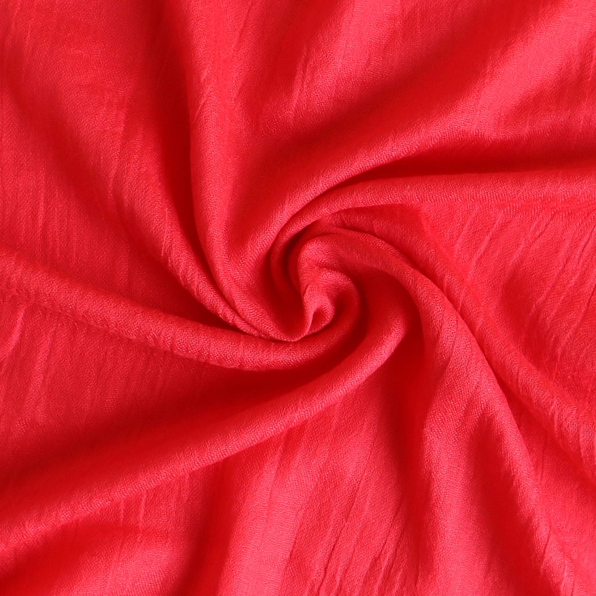 A soft, large plain vibrant  scarlet red coloured scarf shawl made from a blend of cotton and modal. perfect for summer, spring, autumn, winter. - Aurora's Array