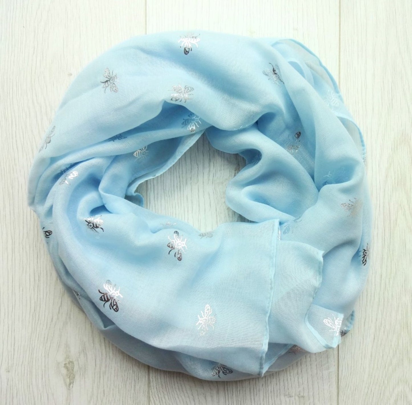 Silver Sparkle Bee Scarf