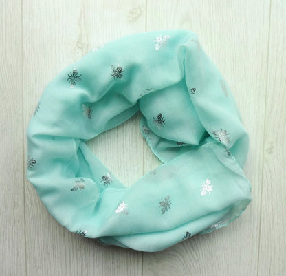 Silver Sparkle Bee Scarf