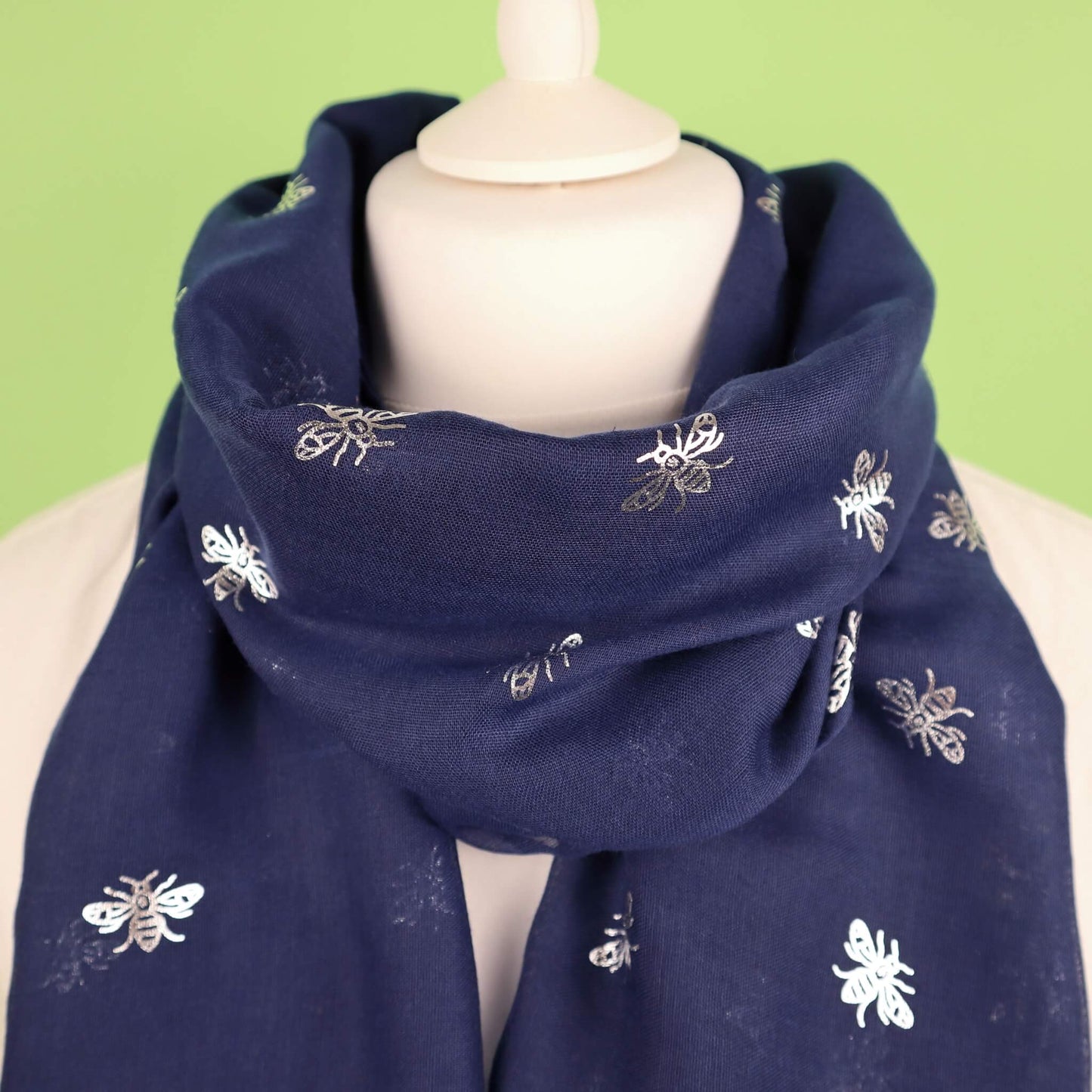 Silver Sparkle Bee Scarf