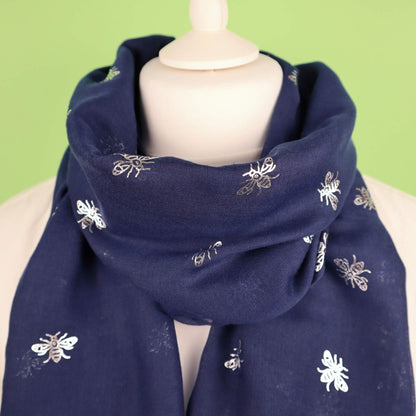Silver Sparkle Bee Scarf