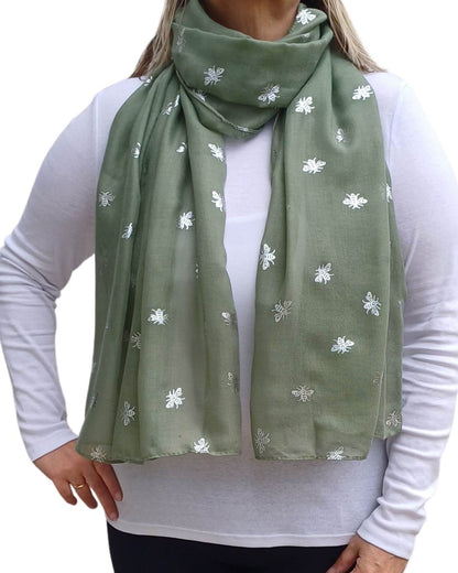 Silver Sparkle Bee Scarf