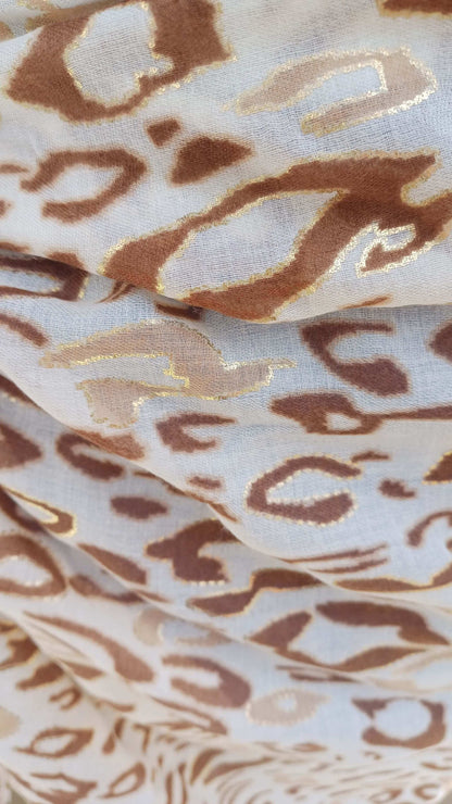 Leopard Print Lightweight Soft Scarf
