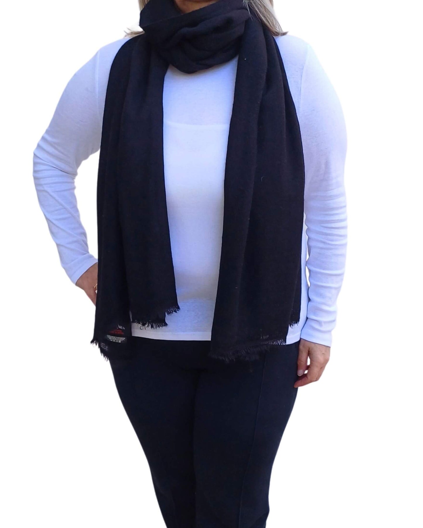 Handmade Plain Cashmere Scarf