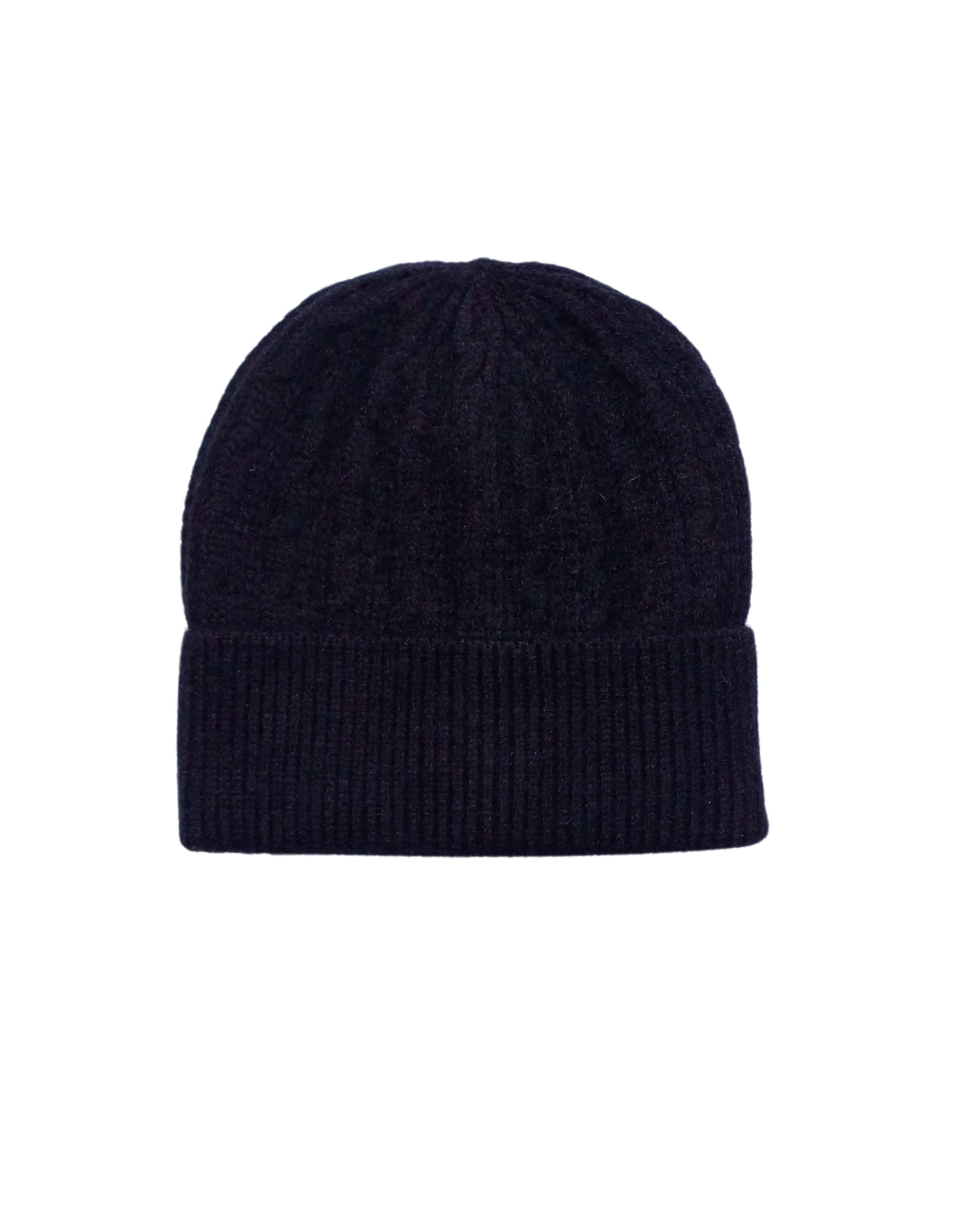 Aurora's Array: Black-Knitted-Hat-Flat-Lay