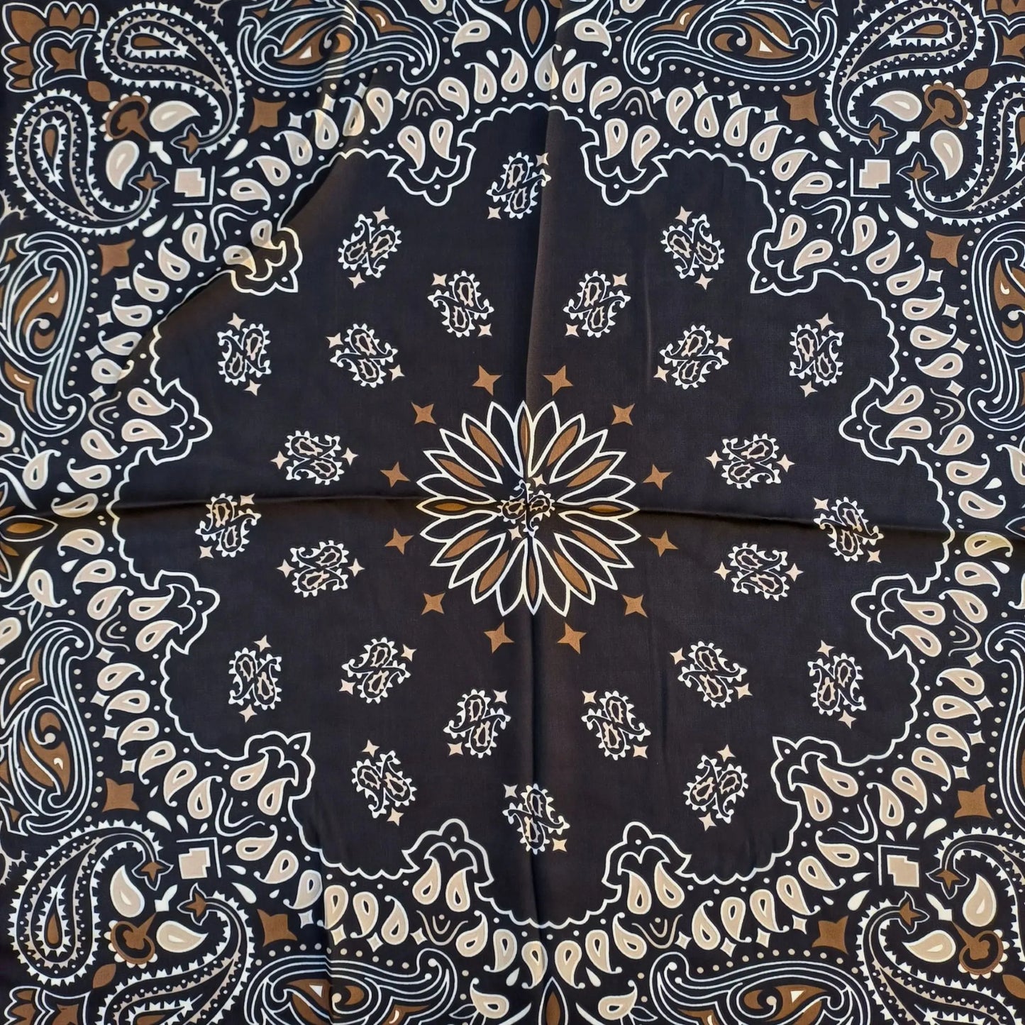 Black Paisley Square Scarf