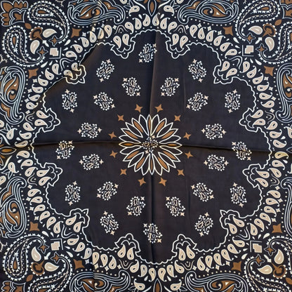 Black Paisley Square Scarf