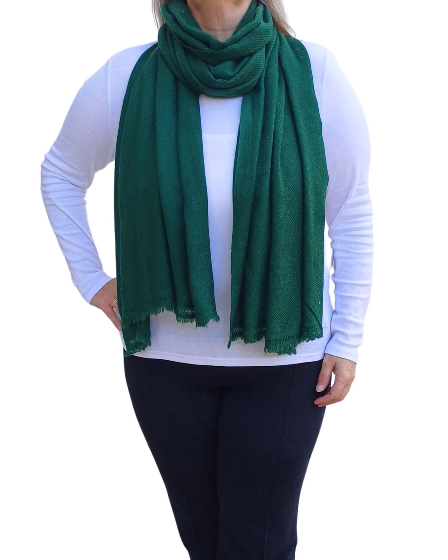 Handmade Plain Cashmere Scarf
