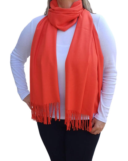 Super Soft Plain Pashmina Tasselled Scarf