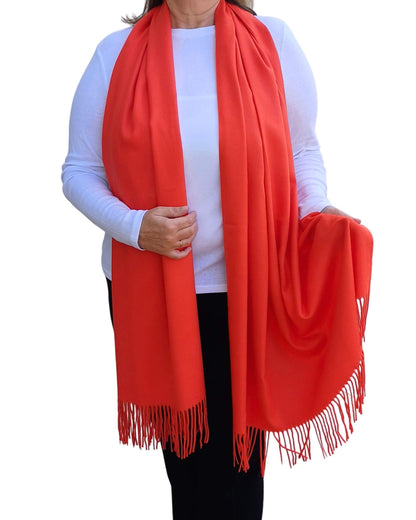Super Soft Plain Pashmina Tasselled Scarf