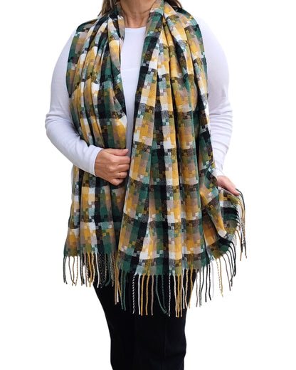 Puzzle Print Unisex Winter Blanket Scarf