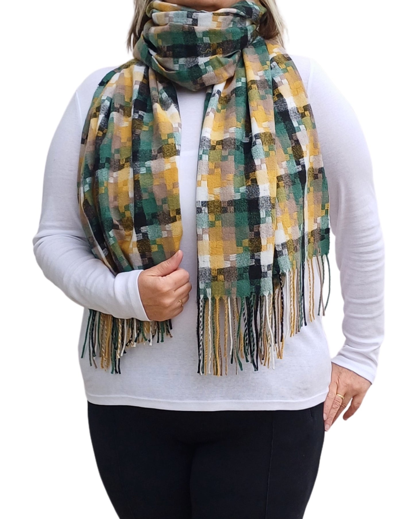 Puzzle Print Unisex Winter Blanket Scarf