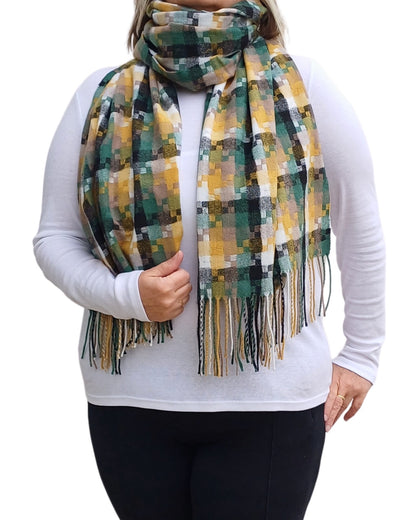 Puzzle Print Unisex Winter Blanket Scarf
