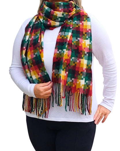 Puzzle Print Unisex Winter Blanket Scarf