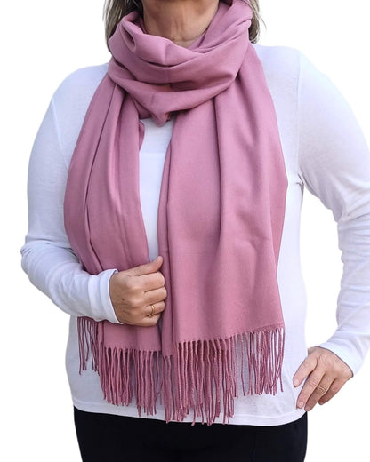 Super Soft Plain Pashmina Tasselled Scarf