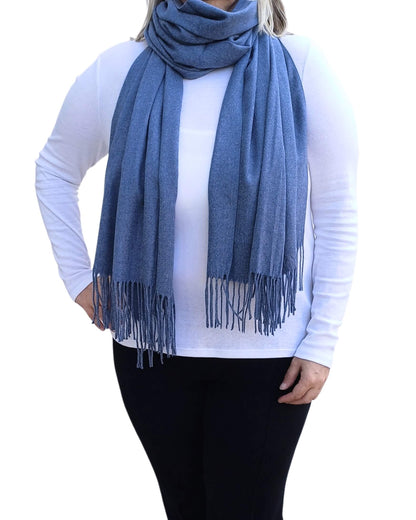 Super Soft Plain Pashmina Tasselled Scarf