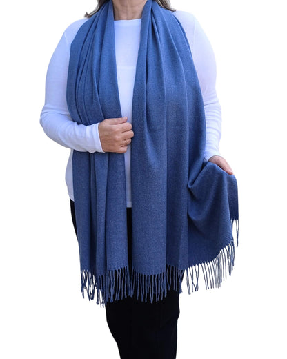 Super Soft Plain Pashmina Tasselled Scarf