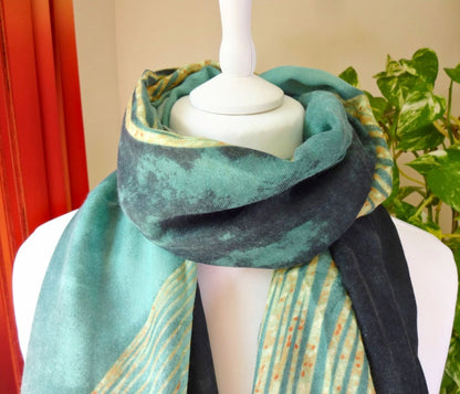 Elegant Swirl Ombre Frayed Scarf - elegant-swirl-ombre-frayed-scarf-Scarf