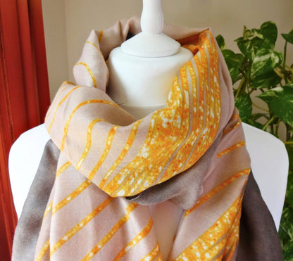 Elegant Swirl Ombre Frayed Scarf - elegant-swirl-ombre-frayed-scarf-Scarf