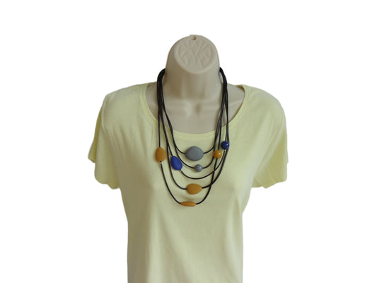 Funky Chunky Colourful Short Statement Necklace - funky-chunky-colourful-necklace-4-Necklaces
