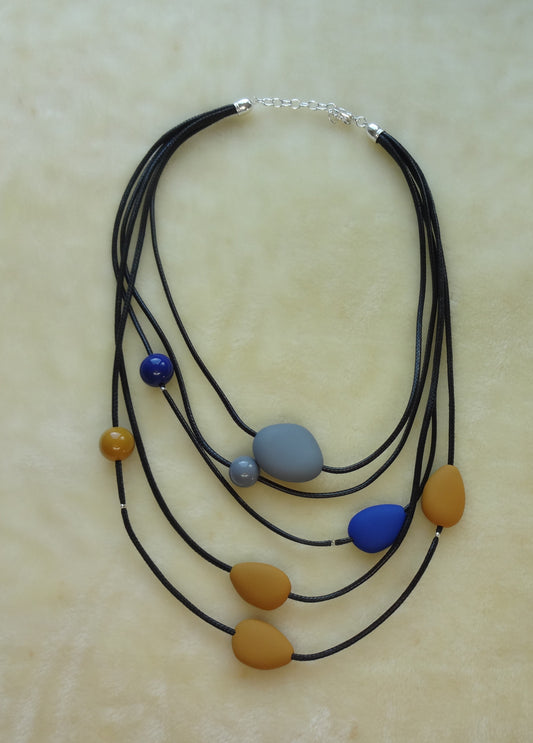 Funky Chunky Colourful Short Statement Necklace - funky-chunky-colourful-necklace-4-Necklaces