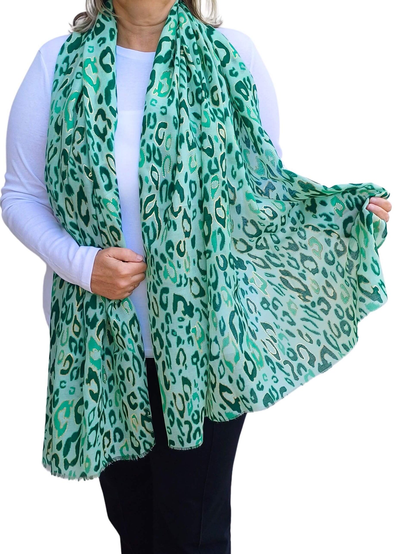 Leopard Print Lightweight Soft Scarf