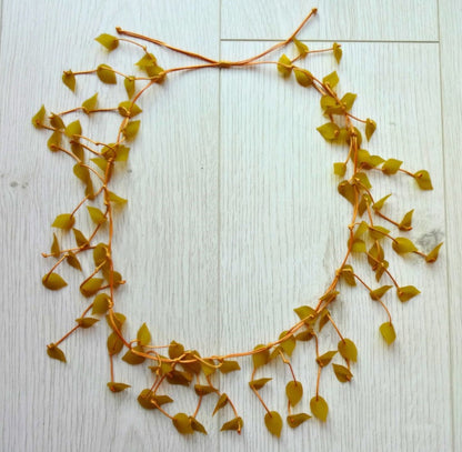 Leaf Design Beaded Adjustable Length Statement Necklace - leaf-design-beaded-adjustable-length-statement-necklace-Necklaces