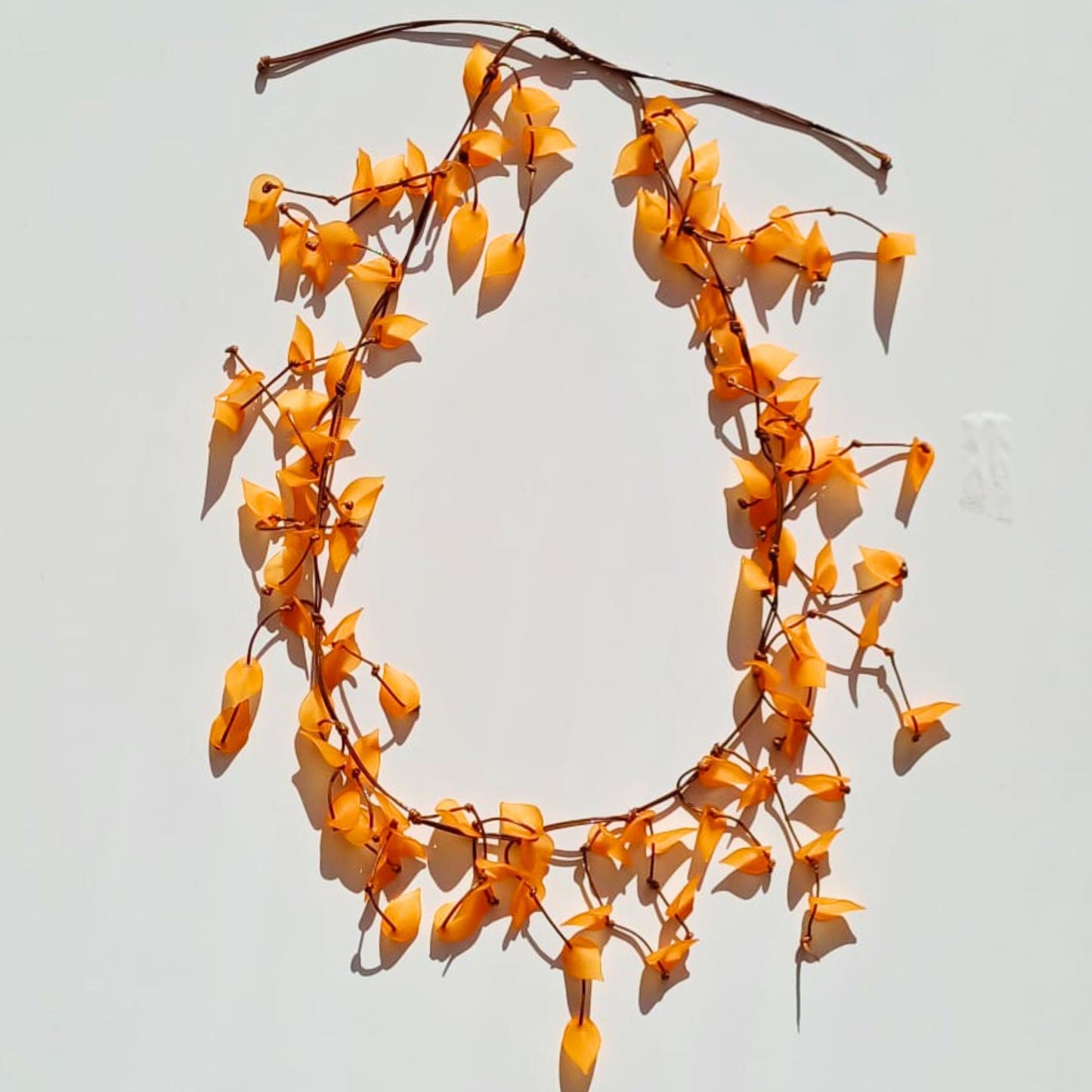 Leaf Design Beaded Statement Necklace