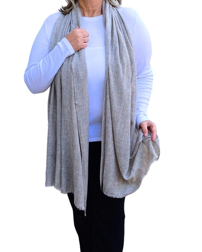 Handmade Plain Cashmere Scarf