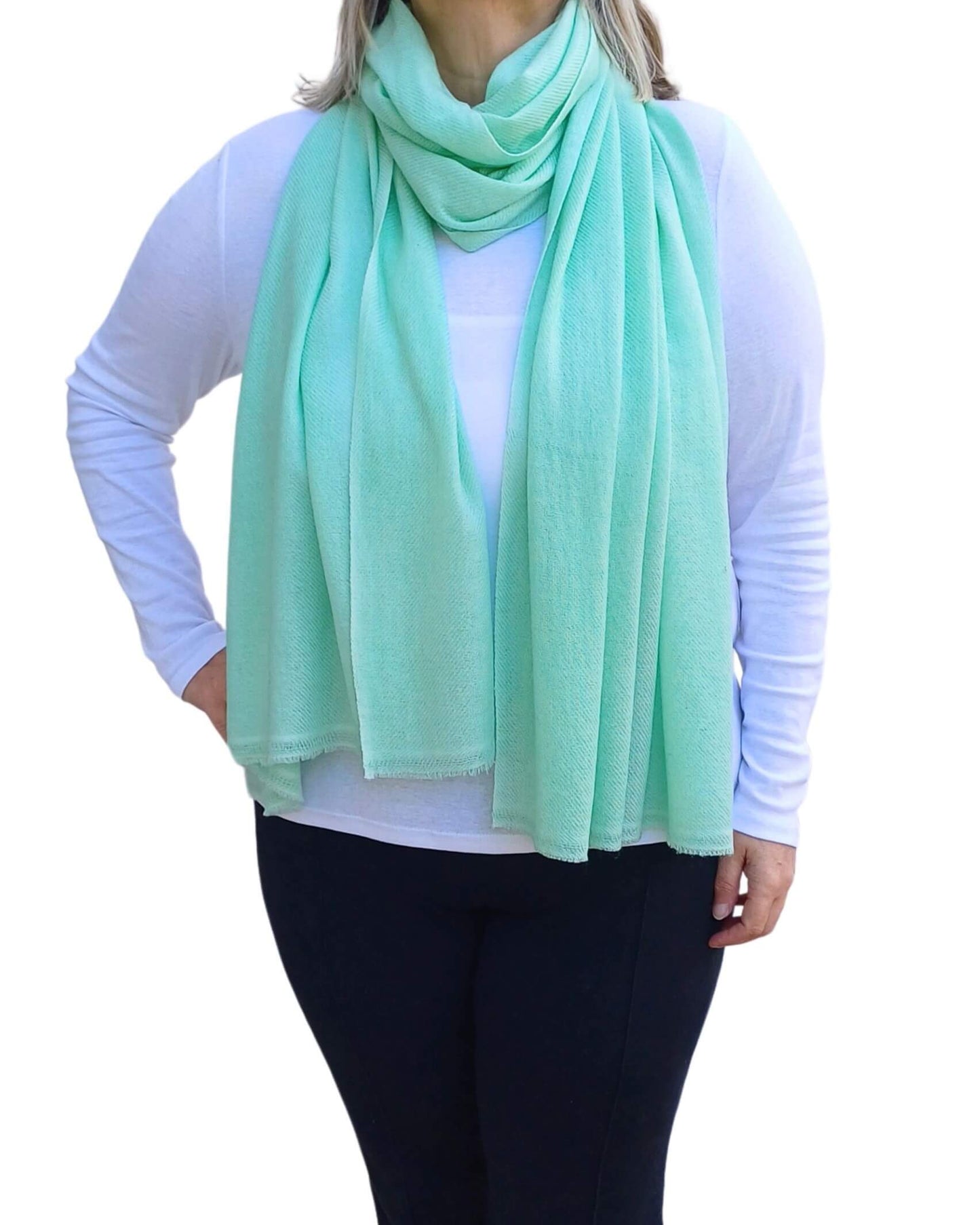 Handmade Plain Cashmere Scarf