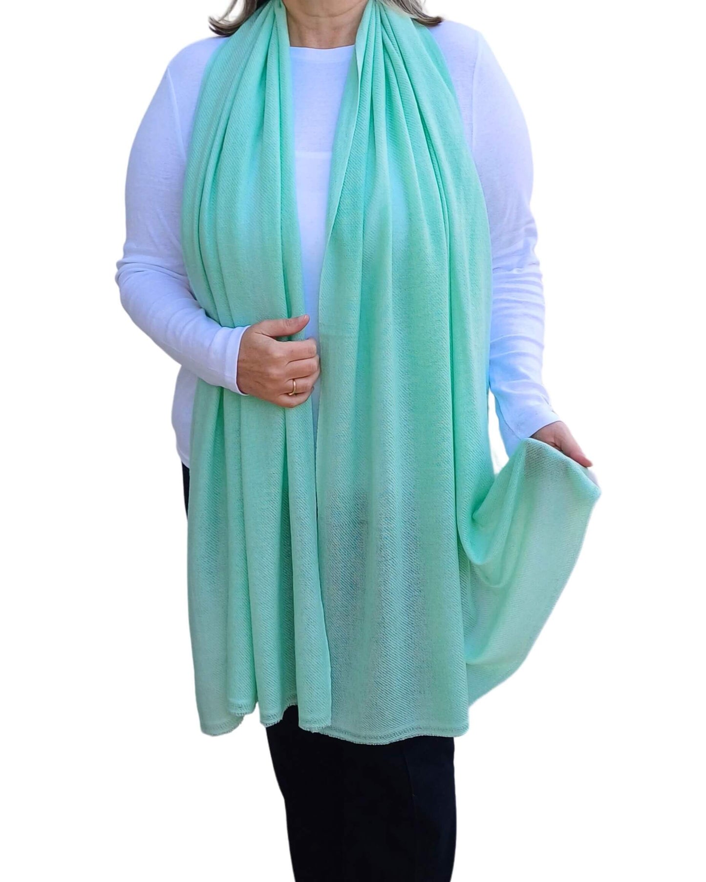 Handmade Plain Cashmere Scarf