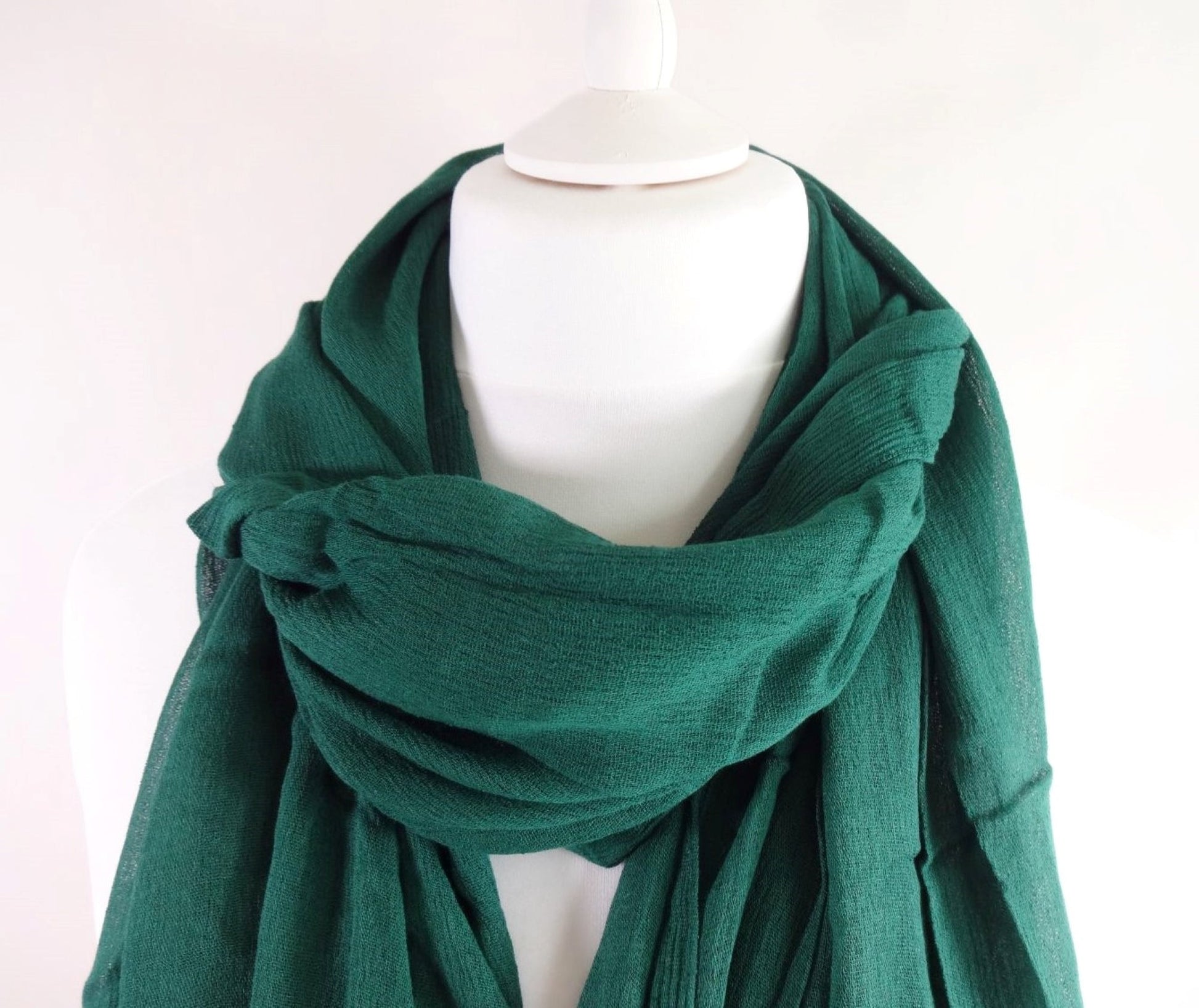 Plain Long Oversized Frayed Scarf|Wrap|Hijab - plain-long-oversized-lightweight-soft-frayed-scarf-wrap-shawl-hijab-Shawl