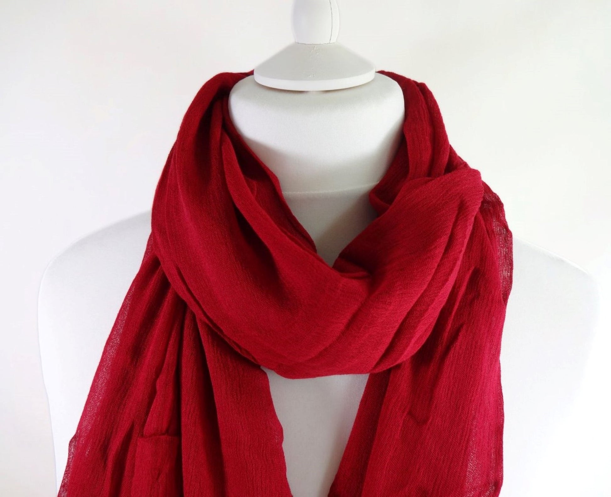 Plain Long Oversized Frayed Scarf|Wrap|Hijab - plain-long-oversized-lightweight-soft-frayed-scarf-wrap-shawl-hijab-Shawl