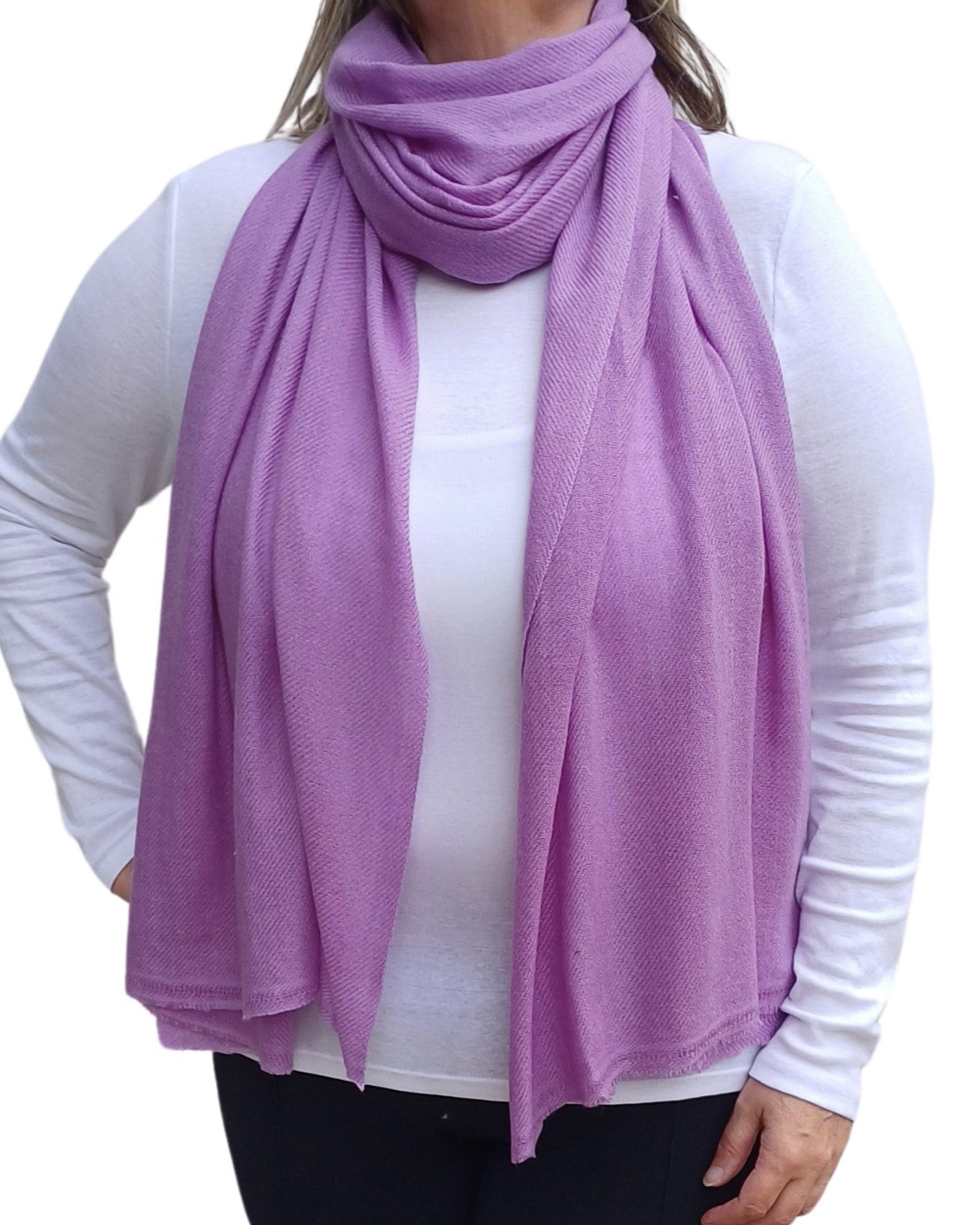 Handmade Plain Cashmere Scarf