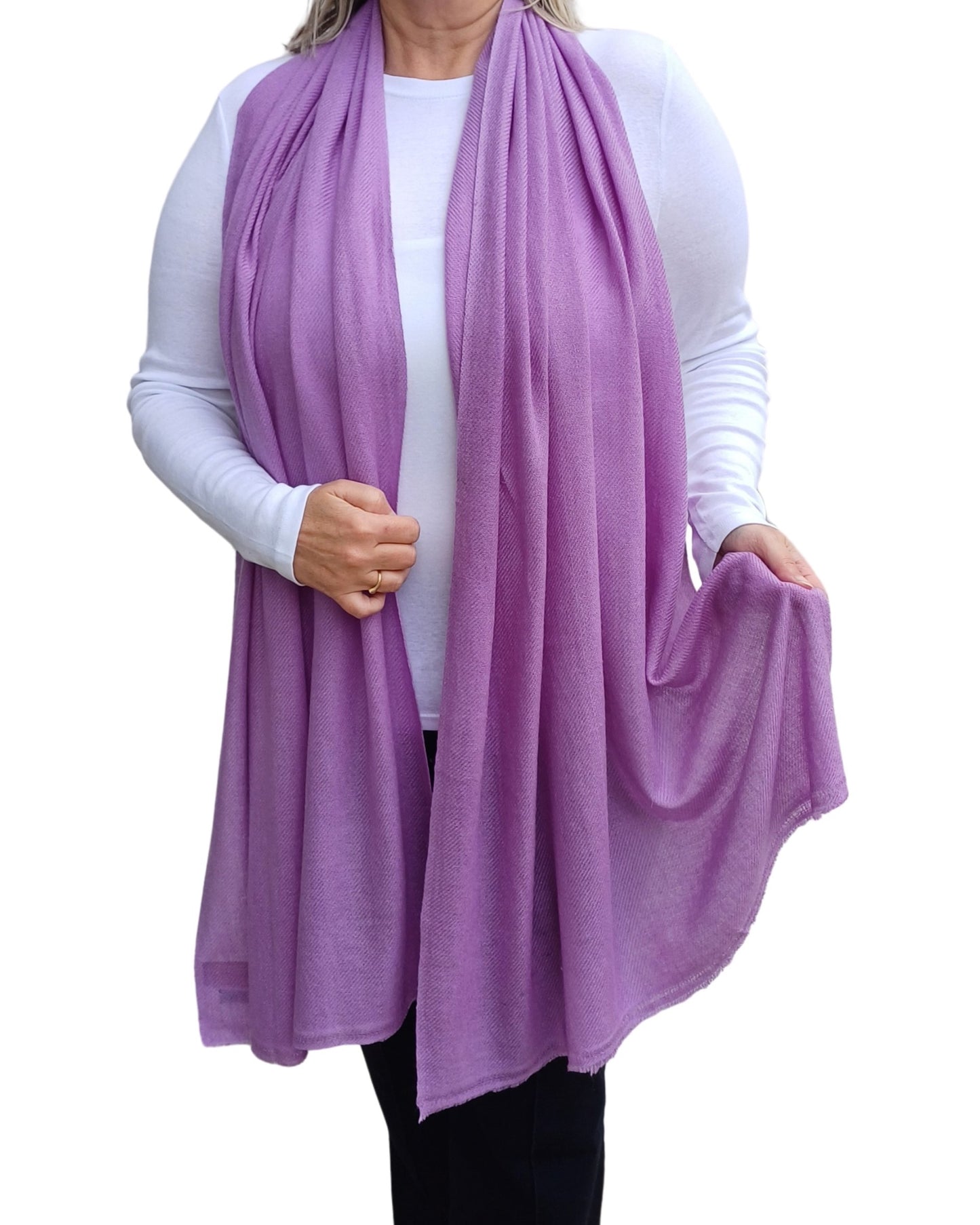Handmade Plain Cashmere Scarf