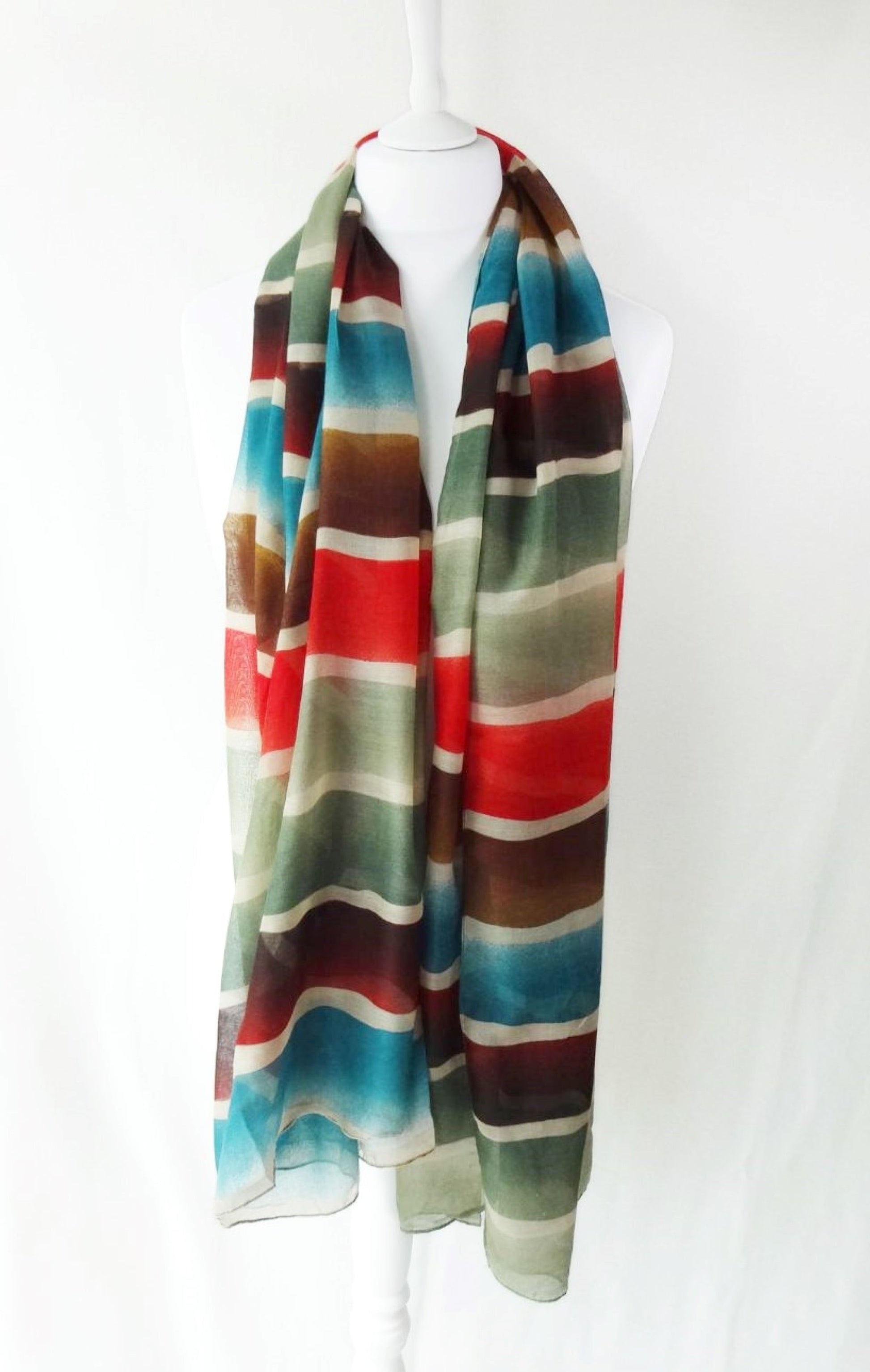 Rainbow Tie Dye Print Super Soft Lightweight Scarf|Wrap|Shawl - rainbow-tie-dye-print-super-soft-lightweight-scarf-wrap-shawl-Scarf